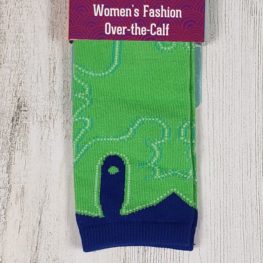 NWT Justin Boots Fashion Cushioned Sole Over The Calf Socks Women's Size Small - Picture 2 of 8